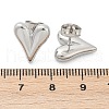 Non-Tarnish 304 Stainless Steel Heart Stud Earrings for Women EJEW-F300-09P-5