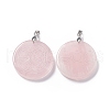 Natural Rose Quartz Pendants G-P491-03P-06-2