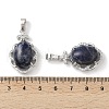 Natural Sodalite Oval Pendants G-NH0025-15P-17-3