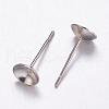 Tarnish Resistant 304 Stainless Steel Stud Earrings Findings STAS-K146-016-6mm-1