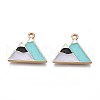 Rack Plating Alloy Enamel Pendants ENAM-S122-67-2