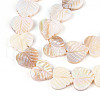 Electroplated Natural Freshwater Shell Carved Beads Strands SHEL-T020-14-3