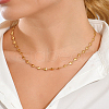 Stainless Steel Heart-shaped Link Chain Necklaces for Women AM1857-6