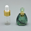 Faceted Natural Fluorite Openable Perfume Bottle Pendants G-E556-14A-1