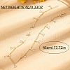 Stainless Steel Crystal Rhinestone Triangle Tassel Oval Link Chain Necklaces for Women IJ7847-2