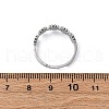 304 Stainless Steel with Rhinestone Adjustable Finger Rings RJEW-Q020-12P-3
