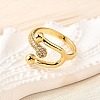 Brass Micro Pave Cubic Zirconia Cuff Rings RJEW-D308-03G-D-3