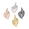 Brass Micro Pave Cubic Zirconia Pendants ZIRC-P060-23-1