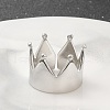 304 Stainless Steel Open Cuff Ring for Women RJEW-M025-04P-2