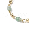 Brass Natural Mixed Stone Link Bracelets for Women BJEW-JB11683-5