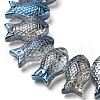 Electroplate Transparent Glass Beads Strands EGLA-C007-09A-3