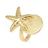 Ocean Theme Brass Cuff Rings RJEW-C135-01G-12-4