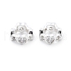Brass Micro Pave Cubic Zirconia Beads KK-B125-11S-1
