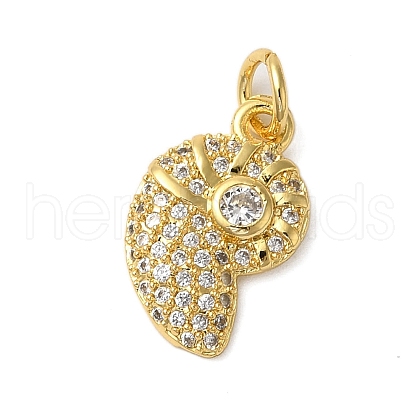 Rack Plating Brass Micro Pave Cubic Zirconia Pendants KK-P279-27B-G-1