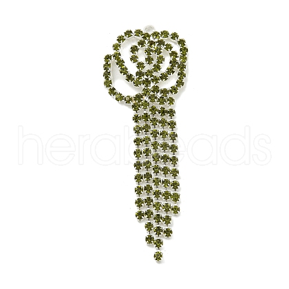 Brass Rhinestone Pendants KK-I715-16S-04-1