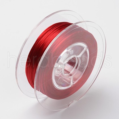 Japanese Eco-Friendly Dyed Flat Elastic Crystal String EW-F005-0.6mm-07-1