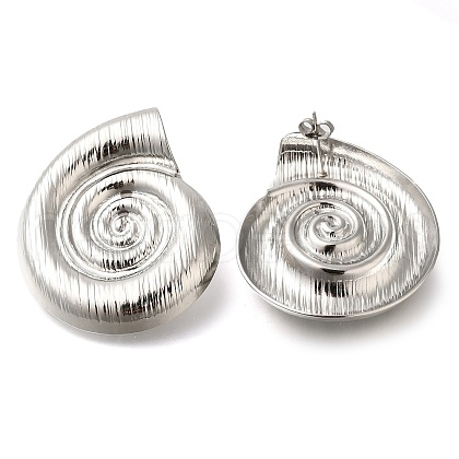 304 Stainless Steel Conch Stud Earrings EJEW-I312-10P-1