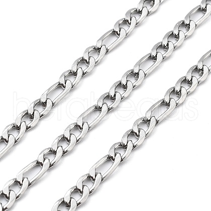 304 Stainless Steel Figaro Chains CHS-L019-08P-1