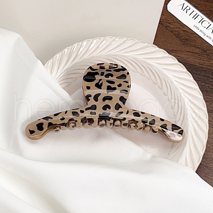 Leopard Print Plastic Claw Hair Clips PW-WG8102A-02-1