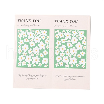 50Pcs Rectangle Gift Stickers DIY-B041-14D-1