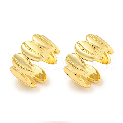 Brass Cuff Earrings EJEW-C104-089G-1