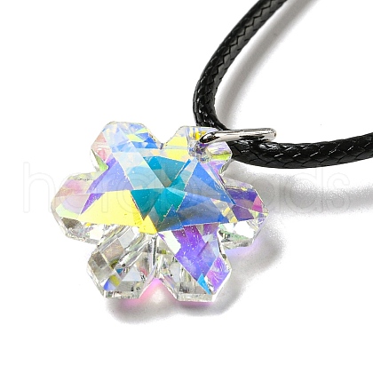 Waxed Cord Necklaces NJEW-P310-03P-01-1