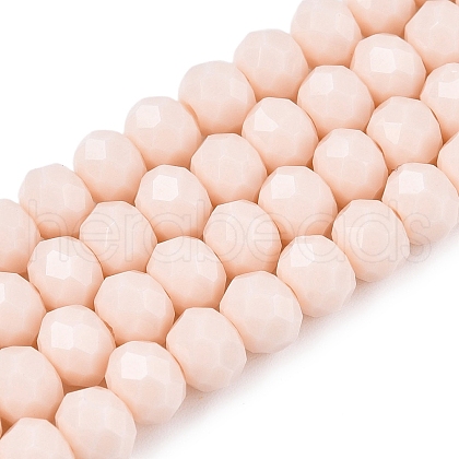 Opaque Solid Color Imitation Jade Glass Beads Strands EGLA-A044-P6mm-D05-1