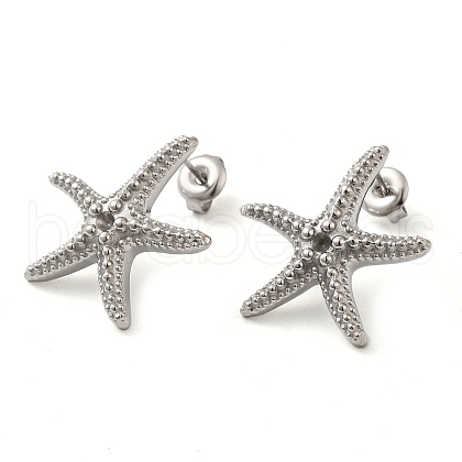 Non-Tarnish 304 Stainless Steel Stud Earrings Findings STAS-G317-08P-1