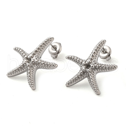 304 Stainless Steel Stud Earrings Findings STAS-G317-08P-1