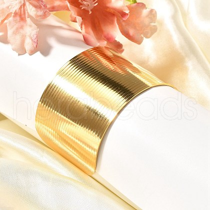 304 Stainless Steel Open Cuff Bangles for Women BJEW-Z083-02G-02-1