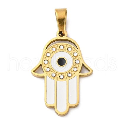 304 Stainless Steel Rhinestone Pendants STAS-S163-29G-01-1