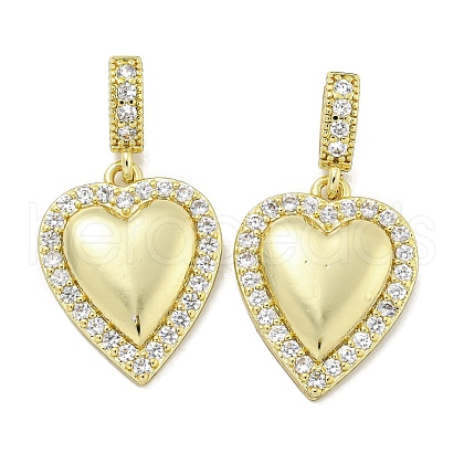 Rack Plating Brass Micro Pave Cubic Zirconia Pendants KK-E114-04G-04-1