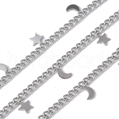 304 Stainless Steel Curb Chains CHS-G041-02P-03-1