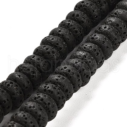 Natural Lava Rock Dyed Beads Strands G-L586-B02-02-1