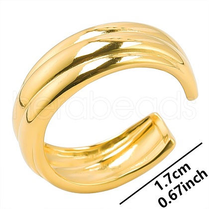 Vintage Stainless Steel Irregular Couple Rings FR4578-2-1
