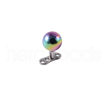 Stainless Steel Round Ball Dermal Anchor Base/Top for Women Men WGB1D88-55-1