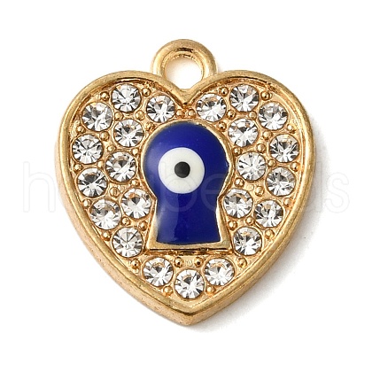 Alloy Enamel Rhinestone Glass Pendants X1-ENAM-U003-02G-11-1