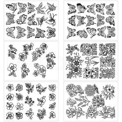 CRASPIRE 3 Sets 3 Style PVA Water-soluble Embroidery Aid Drawing Sketch DIY-CP0009-93-1