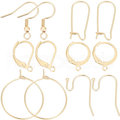 Beebeecraft 60Pcs 6 Style 304 & 316L Surgical Stainless Steel Earring Findings DIY-BBC0001-74-1
