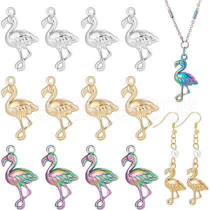 CHGCRAFT 24Pcs 3 Colors 304 Stainless Steel Pendants STAS-CA0001-63-1
