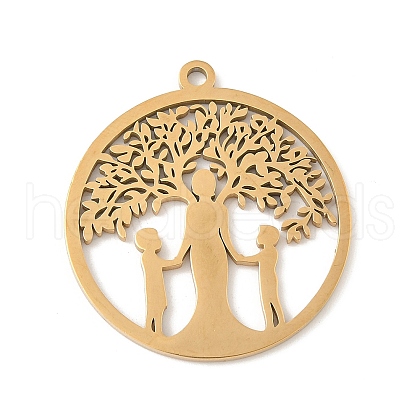304 Stainless Steel Pendants STAS-V016-06G-1