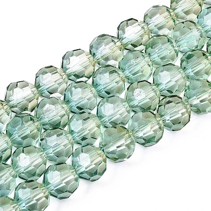 Baking Paint Transparent Glass Beads Strands DGLA-A035-T8mm-A11-1