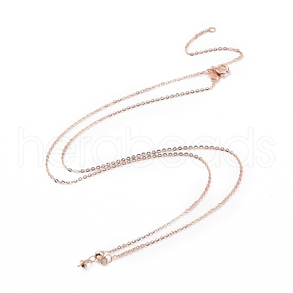 925 Sterling Silver Cable Chains Necklace Making STER-I021-06RG-1