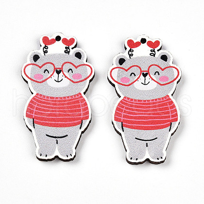 Printed Wood Pendants WOOD-T032-04T-1