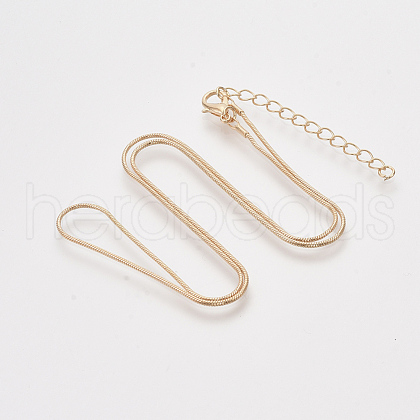Brass Round Snake Chain Necklace Making MAK-T006-11A-KC-1