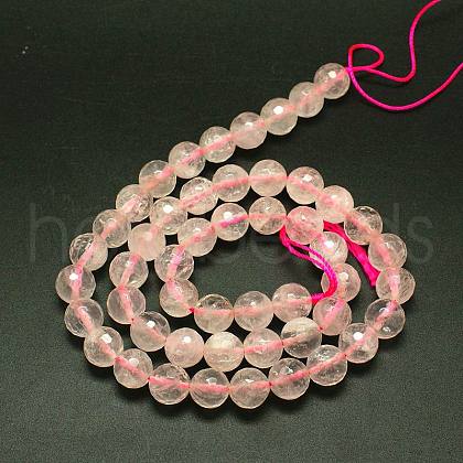 Natural Rose Quartz Beads Strands G-J157-8mm-11-1