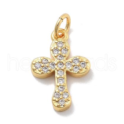 Brass Micro Pave Cubic Zirconia Pendants KK-M305-01G-02-1
