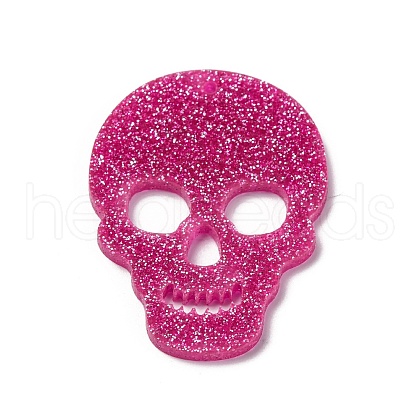 Skull Acrylic Pendants OACR-B027-01-1