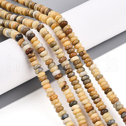 Natural Yellow Opal Beads Strands G-T140-75D-1