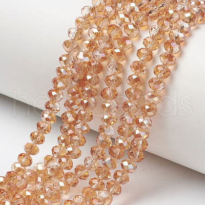Electroplate Glass Beads Strands EGLA-A034-T2mm-J14-1